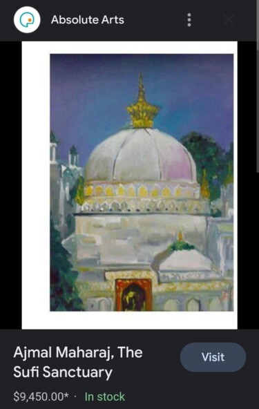 Painting titled "Dargah Sharif of Aj…" by Ajmal Maharaj, Original Artwork, Acrylic Mounted on Wood Stretcher frame