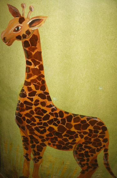 Artisanat intitulée "Giraffonne" par Akara Péala, Œuvre d'art originale