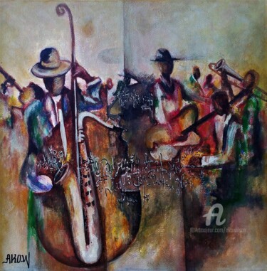 Painting titled "Jazz" by Ako Wilson, Original Artwork, Acrylic