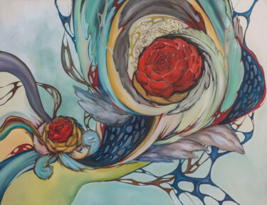 Peinture intitulée "Breeze de l'art nou…" par Aksana Chmel, Œuvre d'art originale, Huile