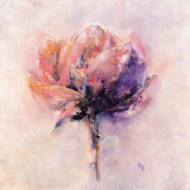 Peinture intitulée "Lotus I" par Aksana Chmel, Œuvre d'art originale, Huile