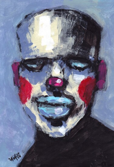 Картина под названием "Mr. Frank" - Аксенов Руслан, Подлинное произведение искусства, Акрил