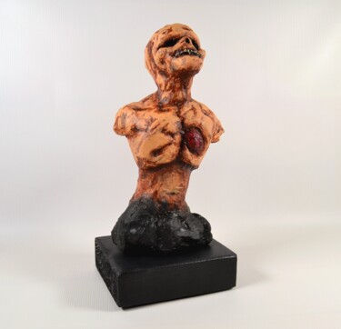 Скульптура под названием "Mr. Zombie Serdce.…" - Аксенов Руслан, Подлинное произведение искусства, Акрил
