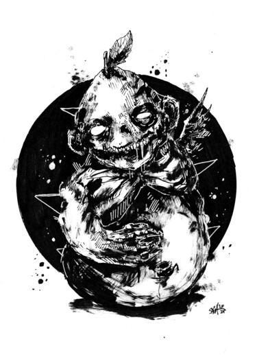 "Mr. Pear ink" başlıklı Tablo Аксенов Руслан tarafından, Orijinal sanat, Akrilik