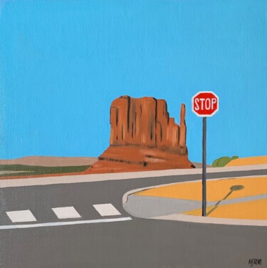 Malerei mit dem Titel "Monument Valley" von Al Freno, Original-Kunstwerk, Öl