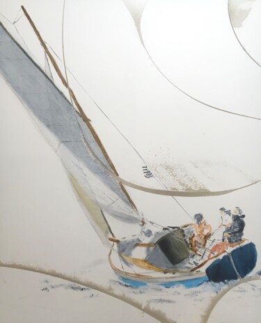 Картина под названием "Escapade" - Alain Abramatic, Подлинное произведение искусства, Масло