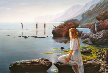 Painting titled "Mediterranean dream…" by Alain Amar, Original Artwork, Oil