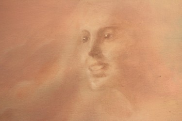 Peinture intitulée "Visage-ciel" par Alain Amar, Œuvre d'art originale, Huile