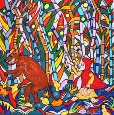 Pintura titulada "QUI A PEUR DU GRAND…" por Alain Arnouil, Obra de arte original, Acrílico Montado en Bastidor de camilla de…