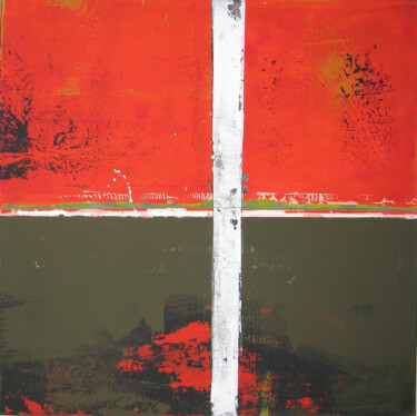 Schilderij getiteld "07-022" door Alain Ballereau, Origineel Kunstwerk, Acryl Gemonteerd op Frame voor houten brancard