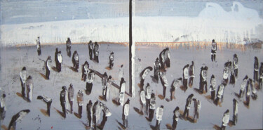 Malarstwo zatytułowany „09-240” autorstwa Alain Ballereau, Oryginalna praca, Akryl Zamontowany na Drewniana rama noszy