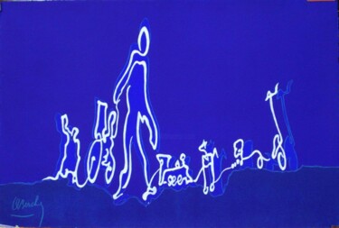 Картина под названием "à chacun son univer…" - Alain Berche, Подлинное произведение искусства, Акрил