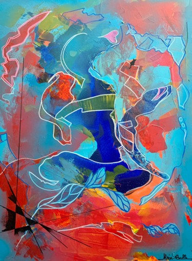 Peinture intitulée "La danseuse" par Alain Bulle, Œuvre d'art originale, Acrylique