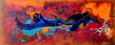 Peinture intitulée "I m falling ou Vale…" par Alain Bulle, Œuvre d'art originale, Acrylique Monté sur Châssis en bois