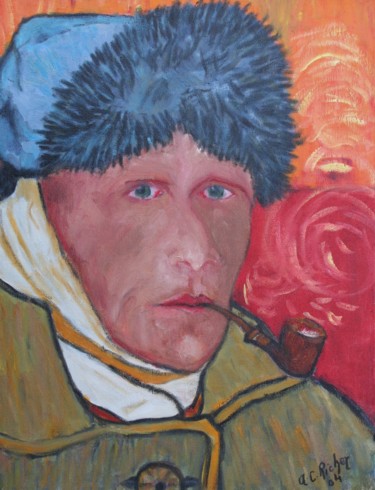Malarstwo zatytułowany „Copie de Van Gogh” autorstwa Alain Charles Richer, Oryginalna praca, Olej