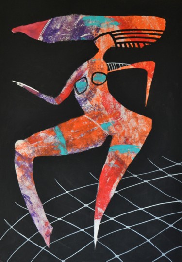 Peinture intitulée "Salsa" par Alain Chauvet, Œuvre d'art originale, Acrylique