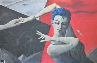 Peinture intitulée "Femme qui danse" par Alain Chauvet, Œuvre d'art originale, Acrylique