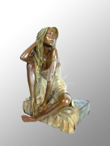 Sculptuur getiteld "Mila" door Alain Choisnet, Origineel Kunstwerk, Bronzen