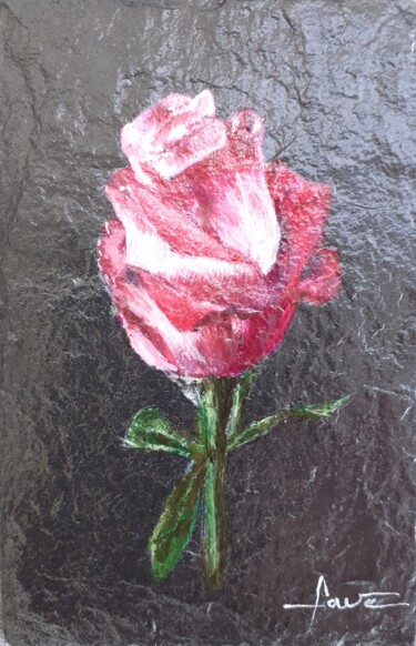 Peinture intitulée "La Rose rose" par Alain Favé, Œuvre d'art originale, Acrylique