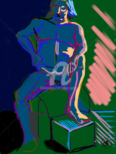Цифровое искусство под названием "Gerard 5" - Alain Galet, Подлинное произведение искусства, Цифровая живопись