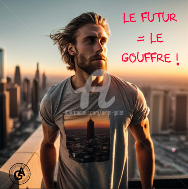 Digital Arts titled "Le Gouffre 10" by Alain Galet, Original Artwork, AI generated image