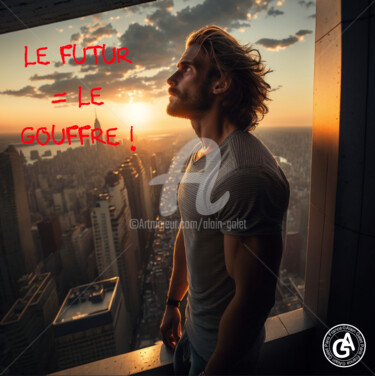 「Le Gouffre 3」というタイトルのデジタルアーツ Alain Galetによって, オリジナルのアートワーク, AI生成画像