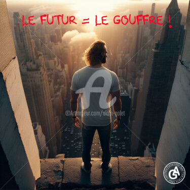 「Le Gouffre 6」というタイトルのデジタルアーツ Alain Galetによって, オリジナルのアートワーク, AI生成画像