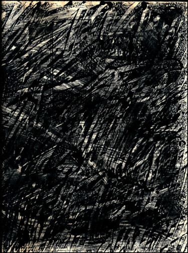 Gravures & estampes intitulée "MONOTYPE NOIR 31" par Alain Lamy, Œuvre d'art originale