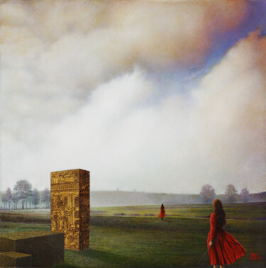 Peinture intitulée "Fugue" par Alain Le Junter, Œuvre d'art originale, Cire Monté sur Châssis en bois