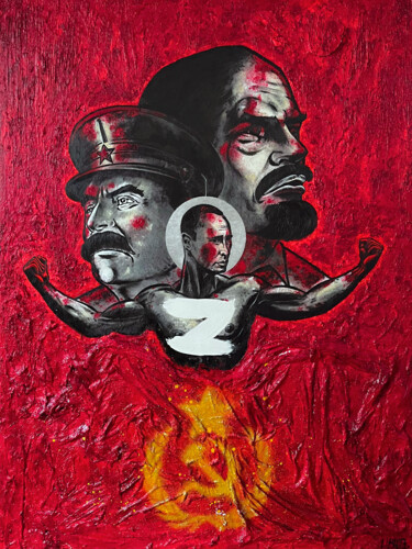 Malarstwo zatytułowany „Crimes” autorstwa Alain Liberty, Oryginalna praca, Akryl Zamontowany na Drewniana rama noszy