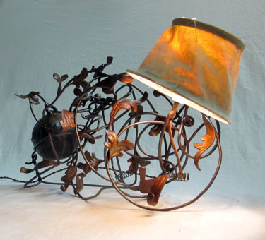 Σκίτσο με τίτλο "Lampe "Citrouille"" από Alain Platet, Αυθεντικά έργα τέχνης, Φωτιστικό