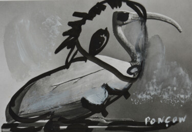"Ibis" başlıklı Resim Alain Ponçon tarafından, Orijinal sanat, Akrilik