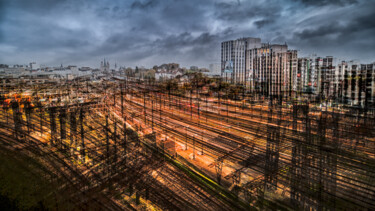 Fotografia intitulada "Gare de Dijon" por Alain Rappeneau, Obras de arte originais, Fotografia digital