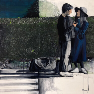 Картина под названием "PIERRE & JOSÉPHA" - Alain Rouschmeyer, Подлинное произведение искусства, Акрил Установлен на Деревянн…