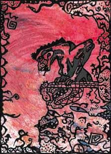 Peinture intitulée "Gargoyle 6" par Alain Valet, Œuvre d'art originale