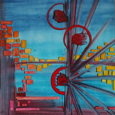 Peinture intitulée "karousel1.jpg" par Alain Yerly, Œuvre d'art originale, Acrylique