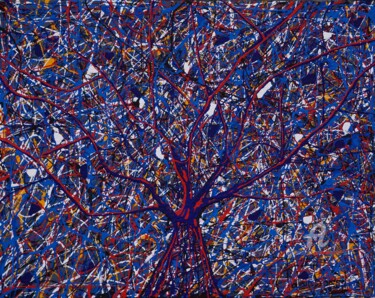 Peinture intitulée "L'arbre des secrets" par Alain Boissel, Œuvre d'art originale, Acrylique Monté sur Châssis en bois