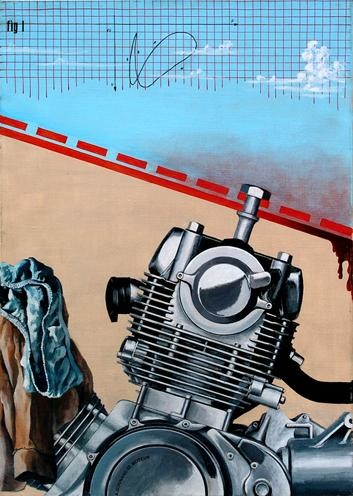 绘画 标题为“moteur” 由Alain Bonnand, 原创艺术品