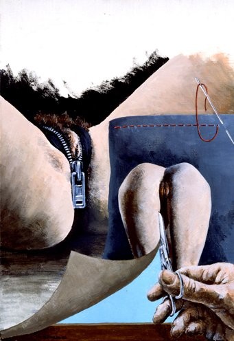 「fermeture」というタイトルの絵画 Alain Bonnandによって, オリジナルのアートワーク