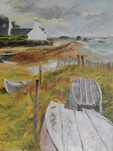 Painting titled "pointe de la jument" by Alain Muller, Original Artwork