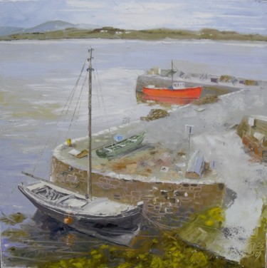 Schilderij getiteld "port d'Irlande" door Alain Muller, Origineel Kunstwerk