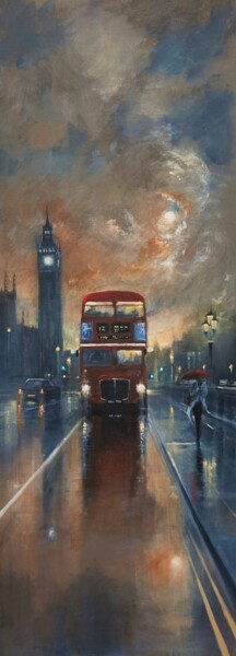 Peinture intitulée "Late night London,…" par Alan Harris, Œuvre d'art originale, Acrylique