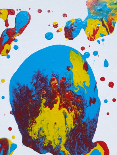 Peinture intitulée "Hydrogène" par Albanne Cannet Del Litto, Œuvre d'art originale, Acrylique Monté sur Carton