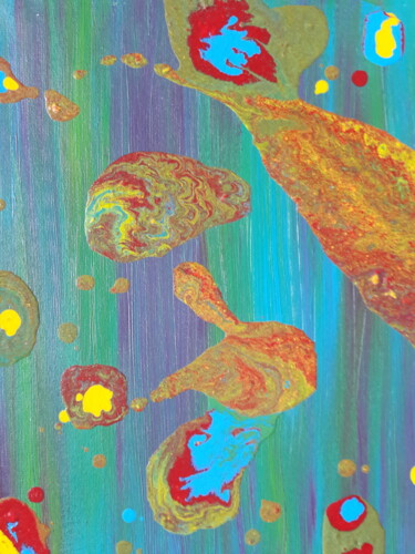 Peinture intitulée "Chrome oxyde" par Albanne Cannet Del Litto, Œuvre d'art originale, Acrylique Monté sur Châssis en bois