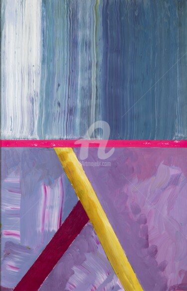 Malarstwo zatytułowany „Serie, Horizonte” autorstwa Albert Alcol Costa, Oryginalna praca, Akryl Zamontowany na Panel drewnia…