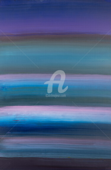 Schilderij getiteld "Horizon" door Albert Alcol Costa, Origineel Kunstwerk, Acryl Gemonteerd op Houten paneel