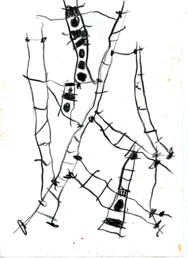 Druckgrafik mit dem Titel "Duende 5.  -  Elf 5." von Albert Cruells, Original-Kunstwerk, Digitaldruck