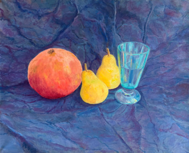 Painting titled "Still life with a g…" by Albert Safiullin, Original Artwork, Oil