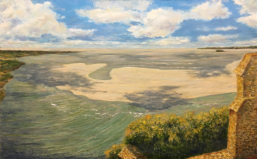 Painting titled "The tide in the cas…" by Albert Safiullin, Original Artwork, Oil