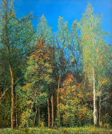 "Autumn forest in Po…" başlıklı Tablo Albert Safiullin tarafından, Orijinal sanat, Petrol